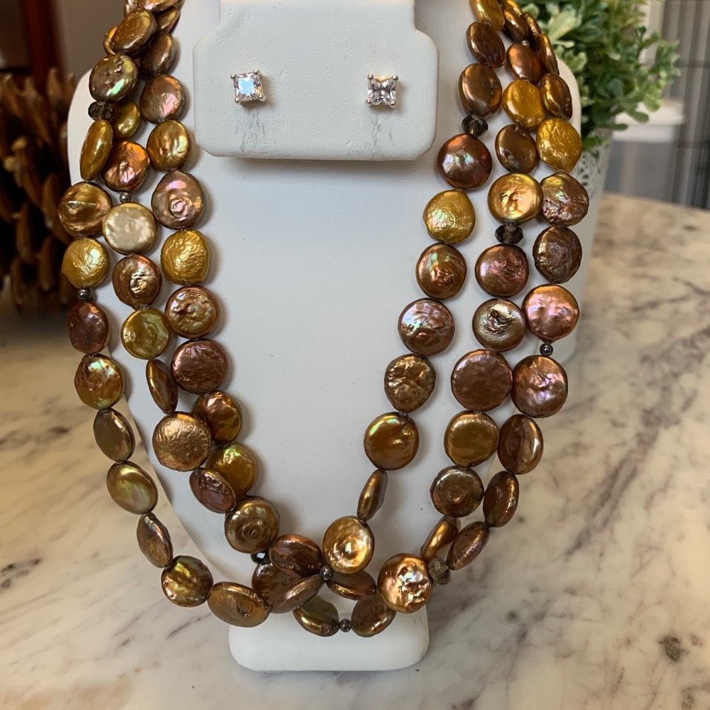 Silpada copperpearl necklace.Earrings not included